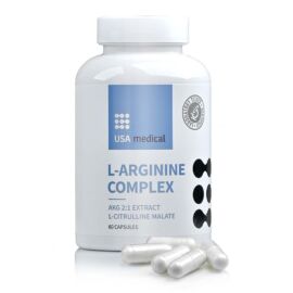 USA Medical L-ARGININE COMPLEX - L-arginin és l-citrullin malát kivonat kapszula (60 db)