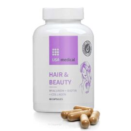 USA Medical Hair & Beauty - Hajvitamin kapszula hialuronnal, kollagénnel és biotinnal (60 db)