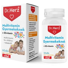 Dr. Herz Multivitamin Gyerekeknek+D3 vitaminnal 60 db tabletta