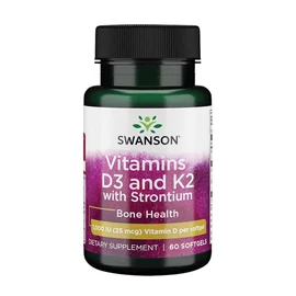 Swanson D3 + K2 vitaminok / 60 db növényi (vegán) kapszula