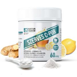 Natur Tanya Szerves C-por – azonnal oldódó, gyömbéres - citromos ízű C-vitamin por, 60 adag