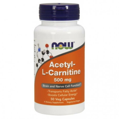 Now Acetyl-L Carnitine 500mg 50Vcaps