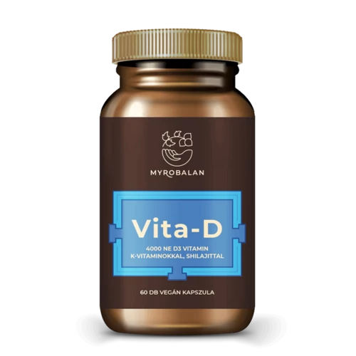 Myrobalan Vita-D - D3 vitamin K1+K2 vitaminokkal és shilajittal (60 db kapszula)