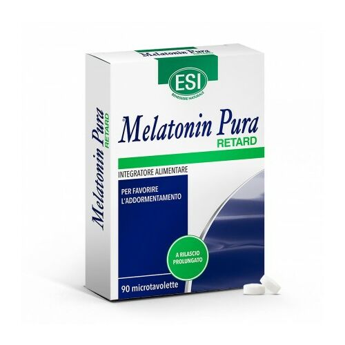 ESI Melatonin Pura RETARD – lassú felszívódású, vegán melatonin étrend-kiegészítő tabletta 90 db Natur Tanya