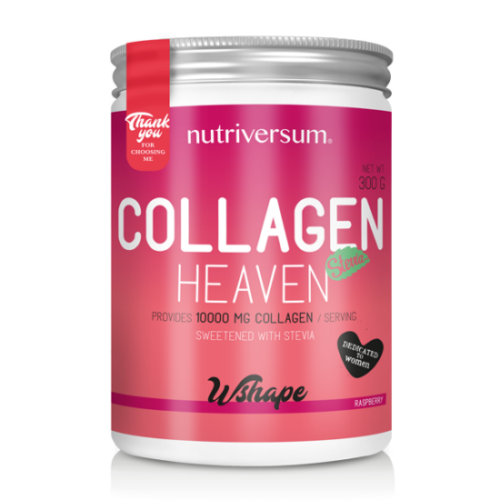 Nutriversum Collagen Heaven with Stevia 300 g - WSHAPE - málna