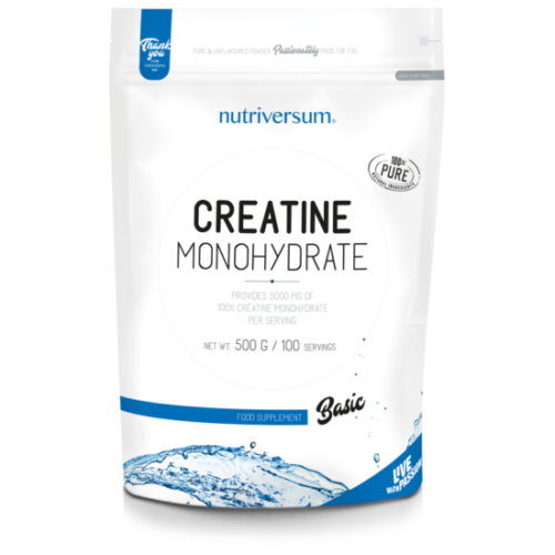 Nutriversum Creatine Monohydrate - BASIC - 500g - ízesítetlen