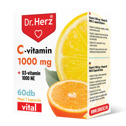 Dr. Herz C-vitamin 1000 mg + D3-vitamin 1000 NE 60 db kapszula