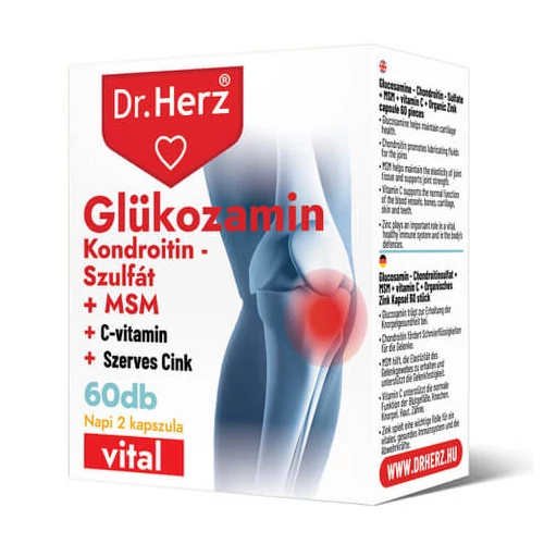 Dr. Herz Glükozamin+Kondroitin-szulfát+MSM 60 db kapszula
