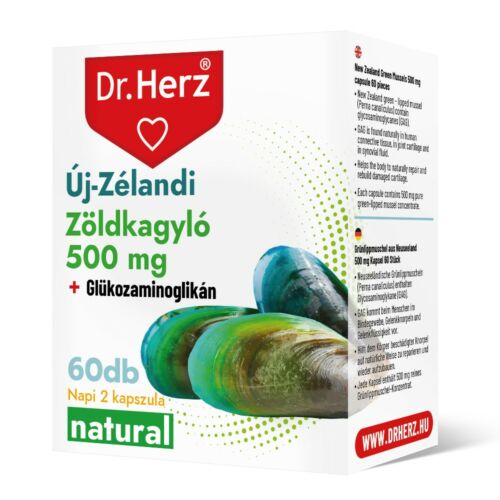 Dr.Herz Zöldkagyló Kivonat 500 mg 60 db kapszula doboz