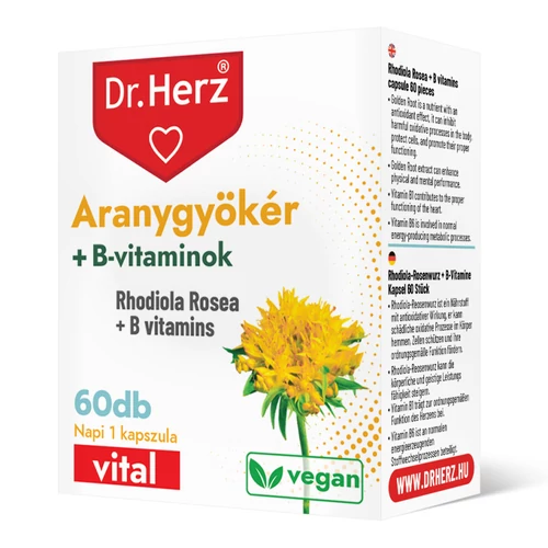 Dr. Herz Aranygyökér + B vitamin kapszula 60 db