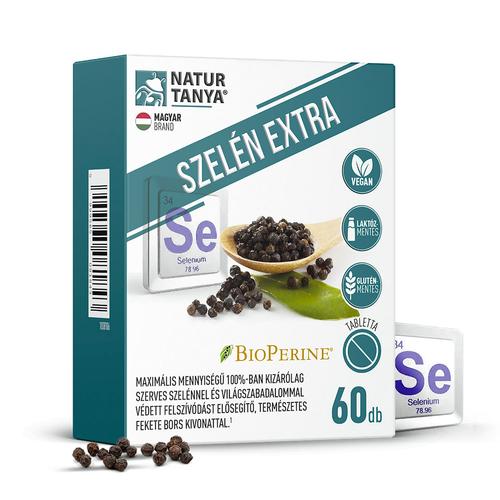 Natur Tanya SZELÉN EXTRA - Maximális mennyiségű 100% szerves szelén és természetes fekete bors kivonat
