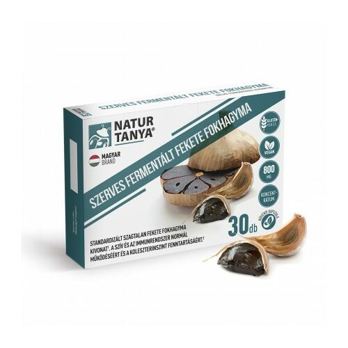 Natur Tanya Fermentált Fekete Fokhagyma - 800 mg szagtalan fekete fokhagyma kivonattal