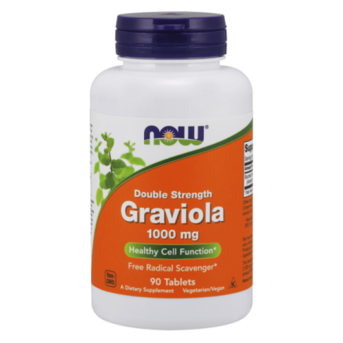Now Graviola 1000 mg, Double Strength - 90 Tablets