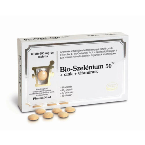 Pharma Nord Bio-Szelénium 50 +cink+vitaminok 60 db