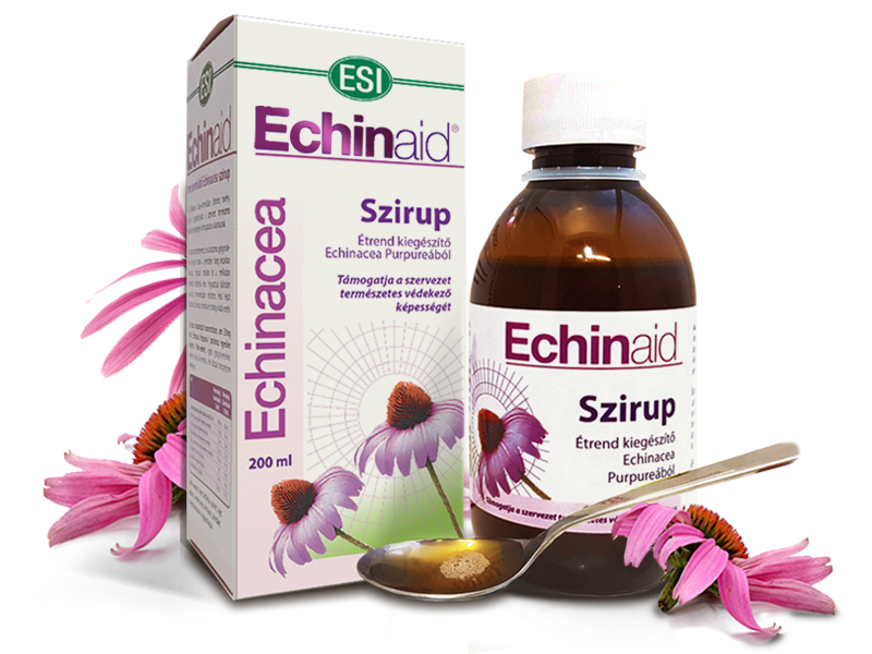 ESI Echinaid Immunerősítő Echinacea szirup - hozzáadott gesztenyemézzel, és balzsamos gyógynövényekkel. Natur Tanya