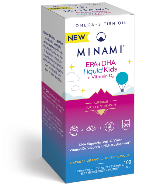 Minami Nutrition EPA+DHA Liquid Kids + Vitamin D3 (100 ml)