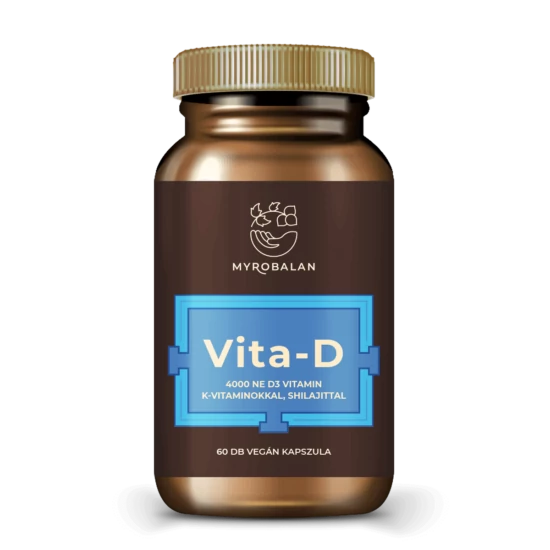 Myrobalan Vita-D - D3 vitamin K1+K2 vitaminokkal és shilajittal (60 db kapszula)