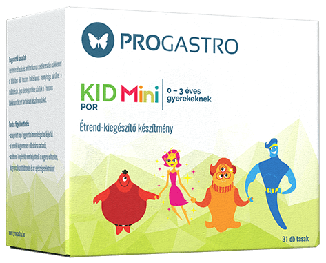 ProGastro KID Mini Élőflórát tartalmazó étrend-kiegészítő készítmény 0-3 éves gyerekeknek (31 db tasak)