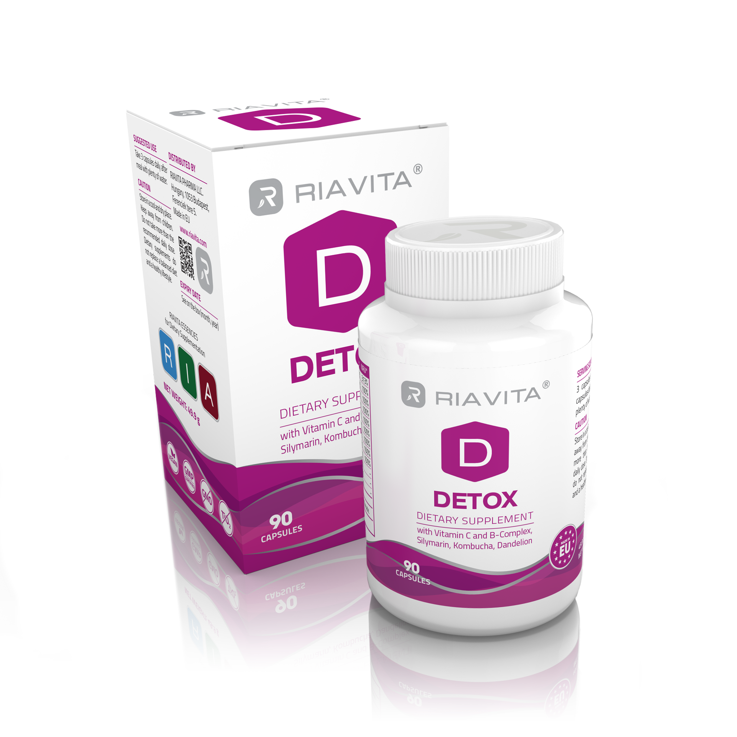 RIAVITA Detox méregtelenítő étrend-kiegészítő (90 db kapszula)