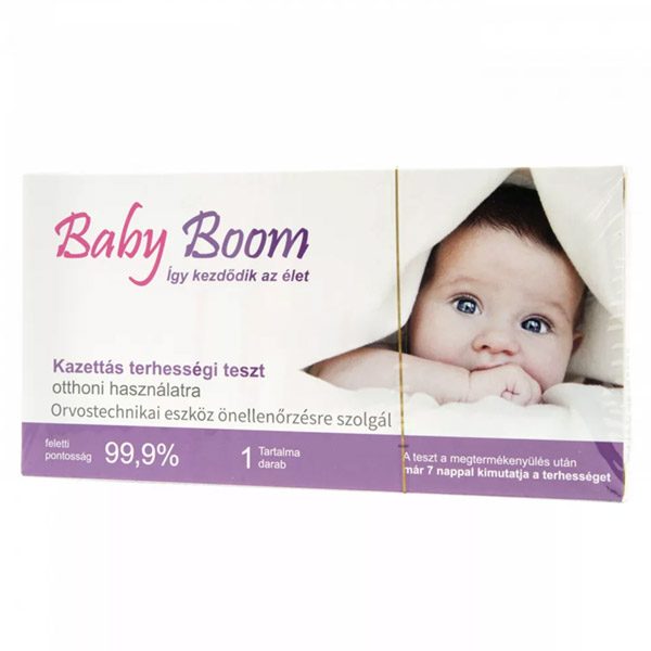 Baby-Boom kazettás terhességi teszt 1x (Szavatosság: 2023.12.)