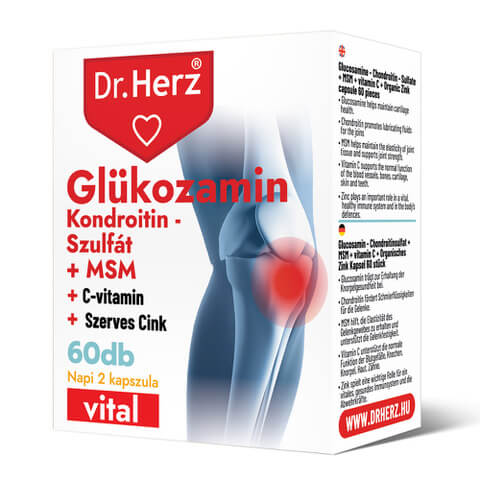 Dr. Herz Glükozamin+Kondroitin-szulfát+MSM 60 db kapszula