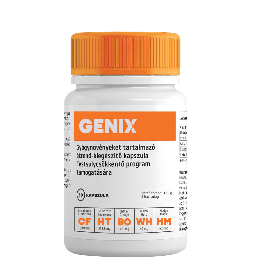Genix testsúlycsökkentő étrend-kiegészítő kapszula (60 db)