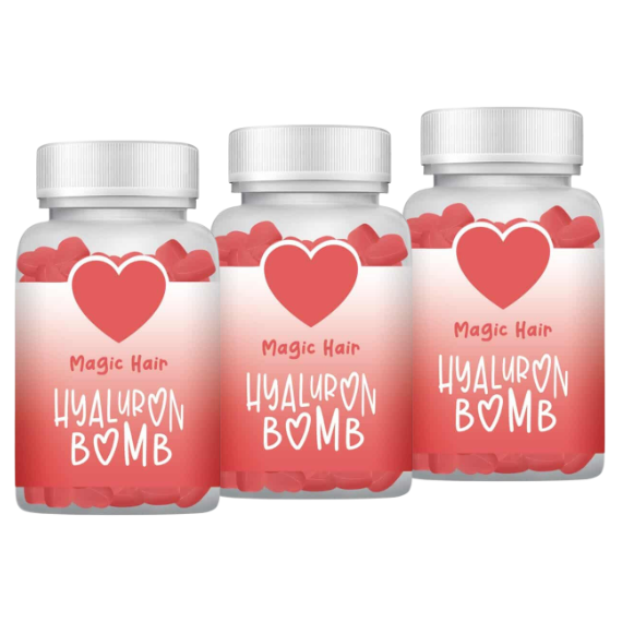 3 havi adag Magic Hair Hyaluron Bomb - 3x30 db gumivitamin