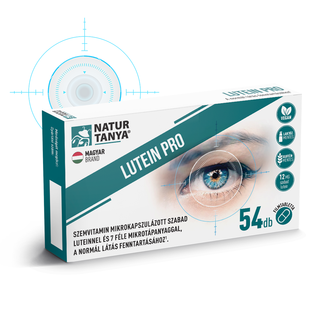 Natur Tanya Lutein Pro szemvitamin – mikrokapszulázott szabad lutein + 7 féle tápanyag a látásért (54 db)