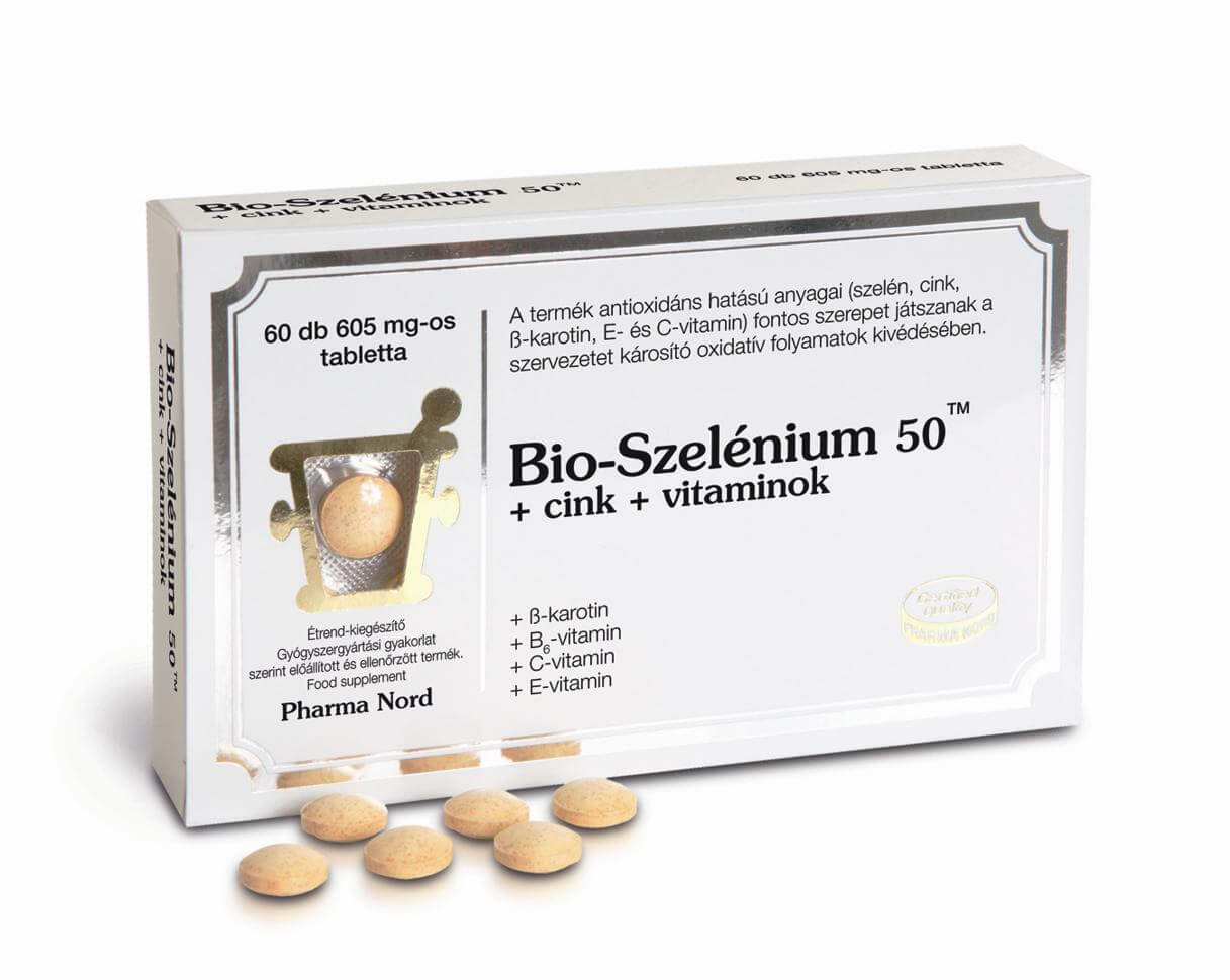 Pharma Nord Bio-Szelénium 50 +cink+vitaminok (60 db)