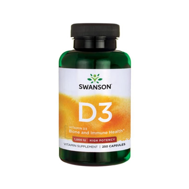 Swanson D3 vitamin 2000NE / 250 kapszula (Minőségét megőrzi: 2025.03. hónap vége)